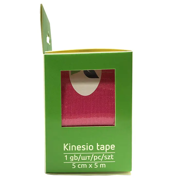 Лента клейкая ECOPLAST КИНЕЗИО-ТЕЙП 5см х 5м (розов.) картинка № 3
