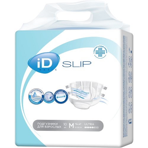 Подгузники для взрослых ID Slip Basic Ultra M №10 картинка № 2