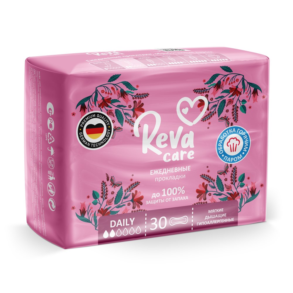 Прокладки гигиенические Reva Care Daily б/запаха ежедн. №30