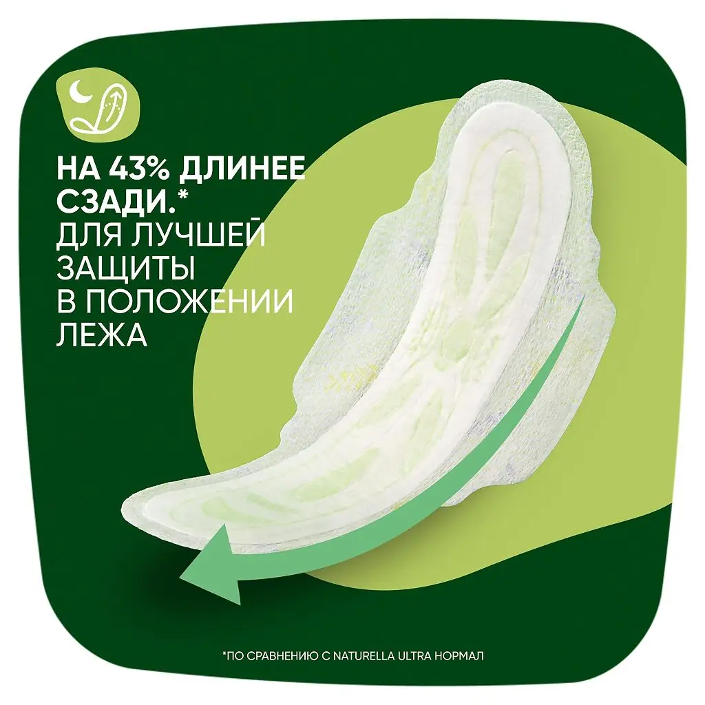 Прокладки гигиенические NATURELLA Camomile Night Ultra с крыл. №14 картинка № 5