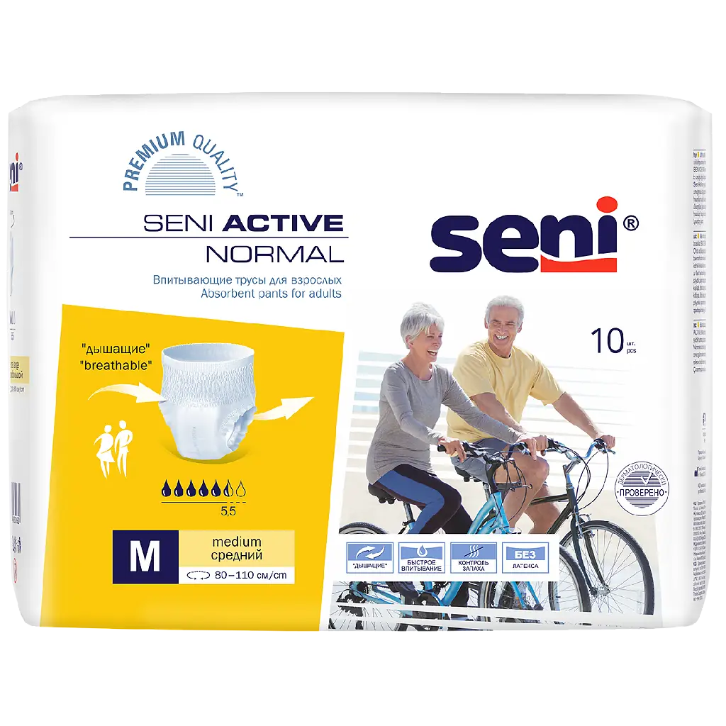 Подгузники-трусики для взрослых Сени (SENI) ACTIVE Normal Medium №10