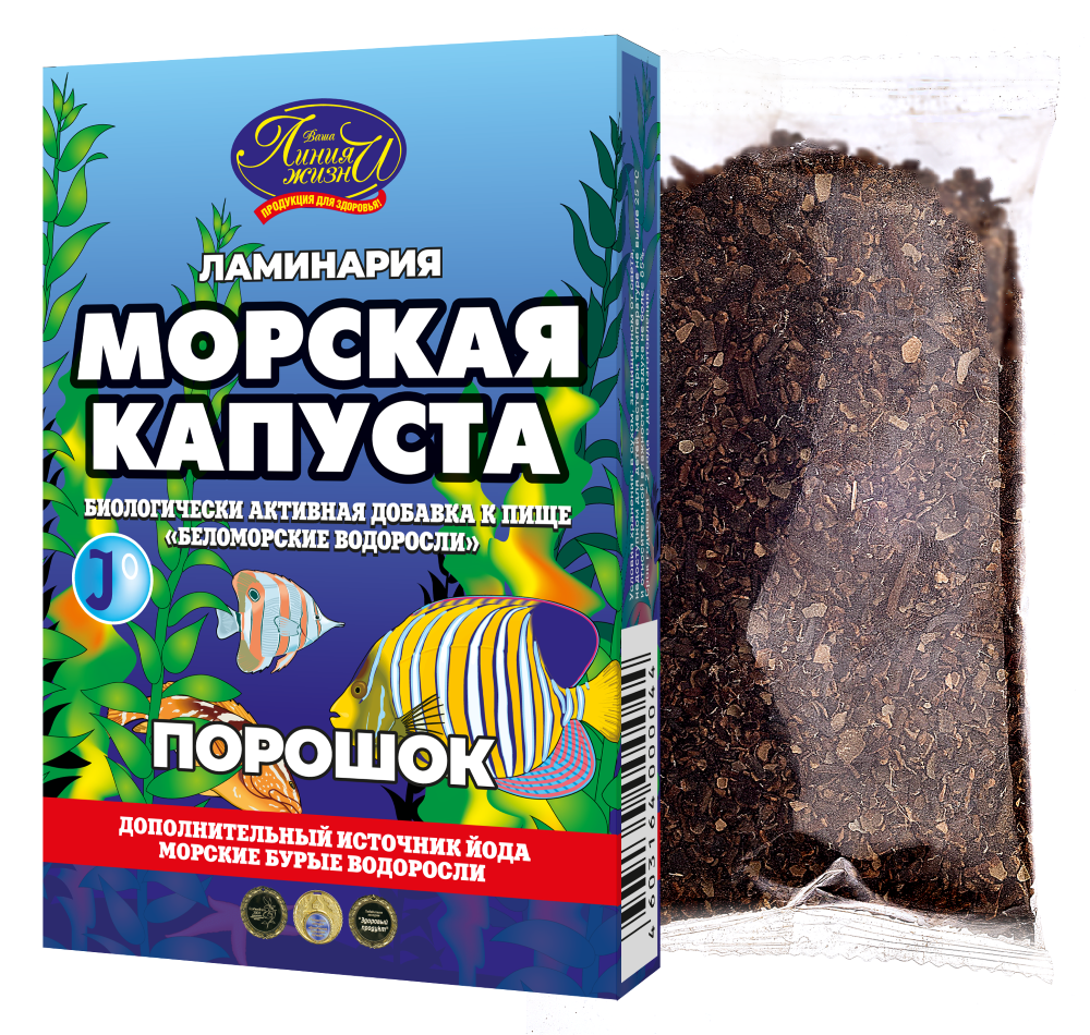 Беломорские водоросли Ламинария 100г