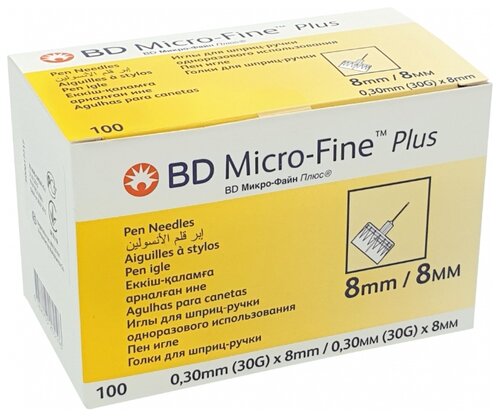 Игла Micro-Fine + 30G 0,3х8мм №100