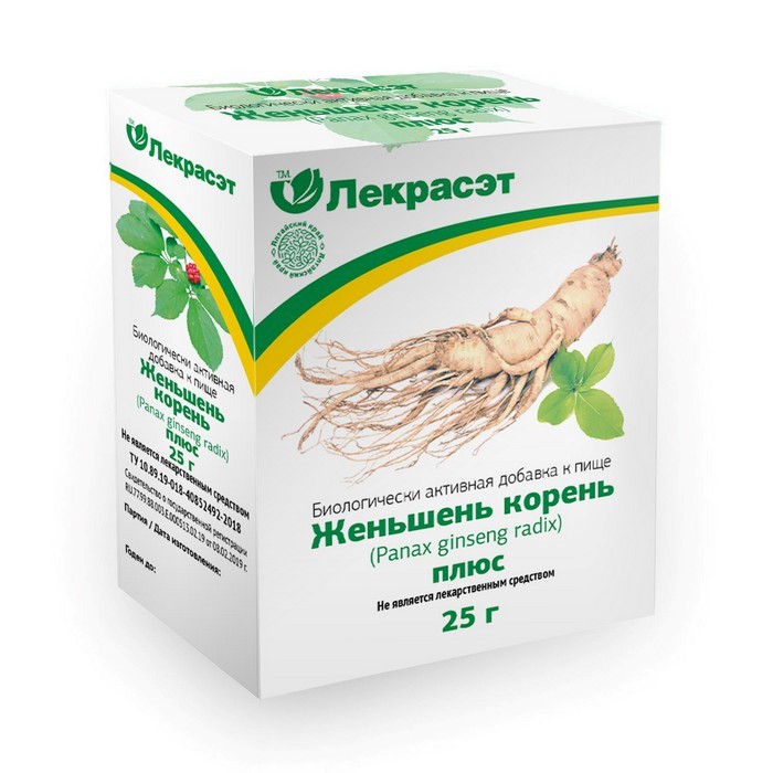 Женьшень корень Плюс пак. 25г