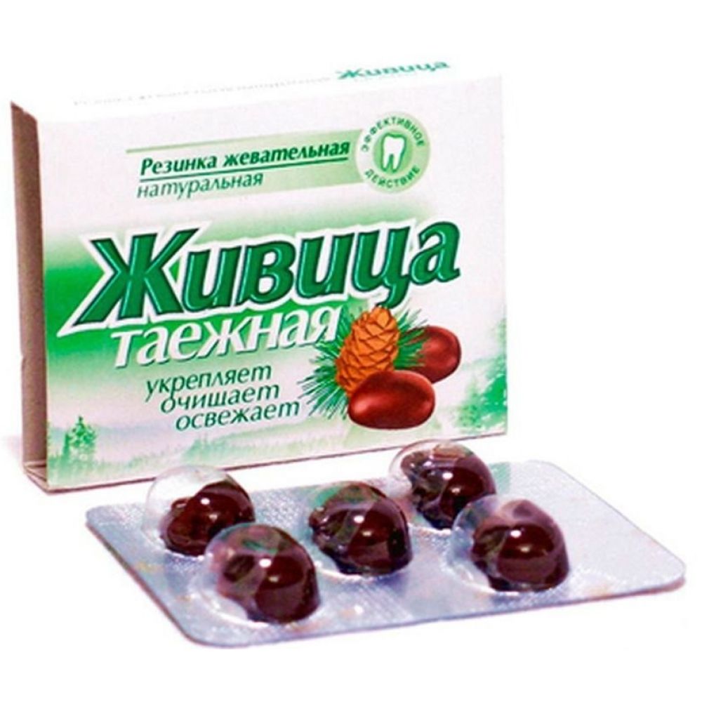 Жевательная резинка ЖИВИЦА ТАЕЖНАЯ Смолка Лиственница с прополисом №5