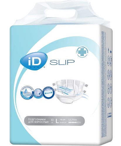 Подгузники для взрослых ID Slip Basic Ultra L №10 картинка № 2