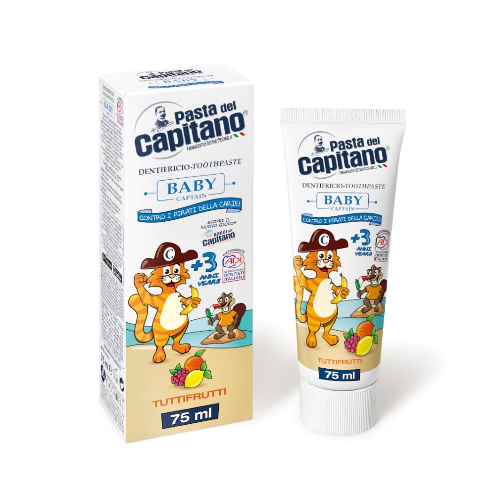 Зубная паста Pasta Del Capitano фруктовая дет. (3+) 75мл (туба)