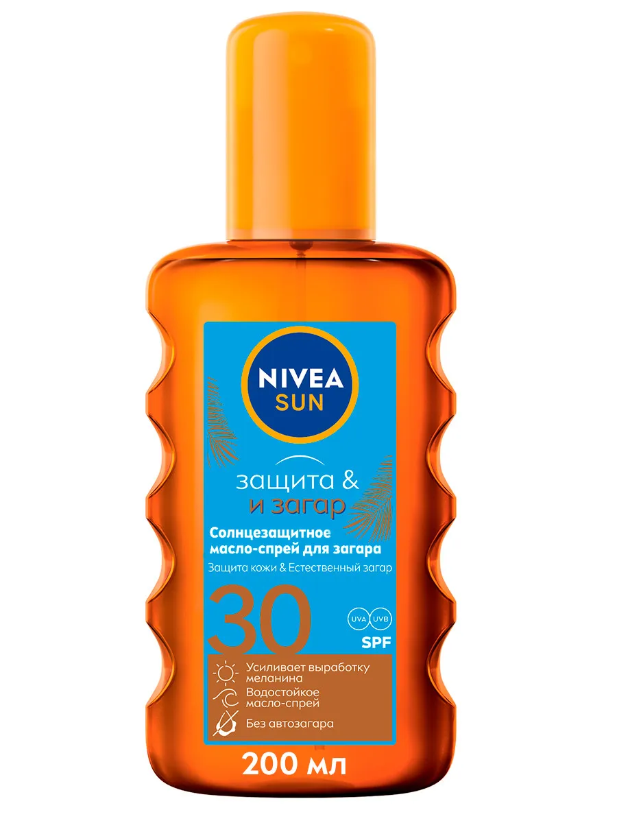 NIVEA Sun спрей-масло солнцезащ. "Защита и Загар" SPF-30 200мл