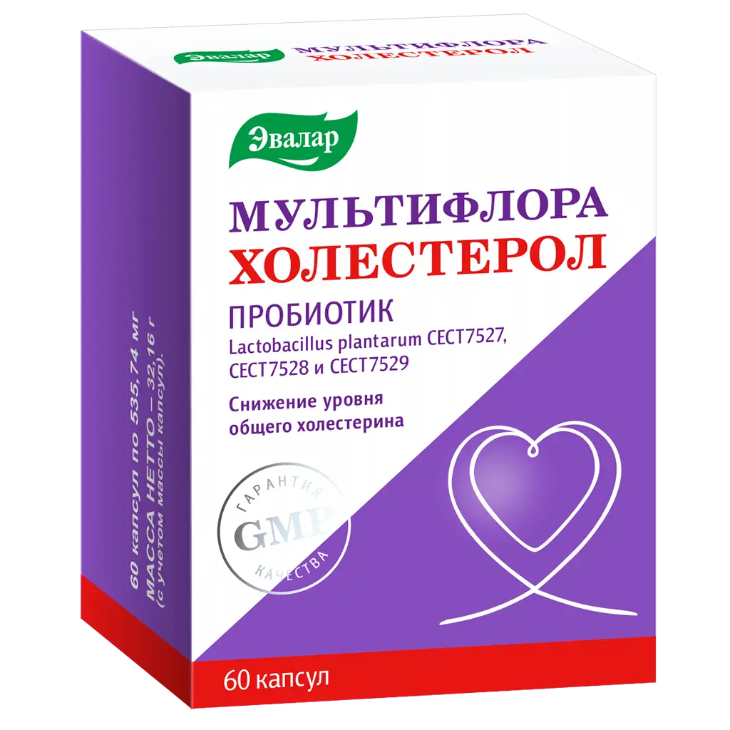 Мультифлора Холестерол Эвалар капс. №60