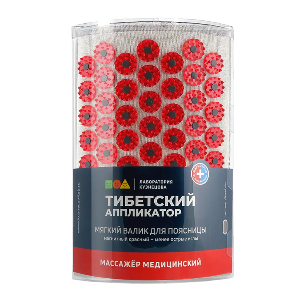 Массажер аппликатор Кузнецова медицин. металломагнитный валик д/поясницы полиметаллический (фиолетовый)