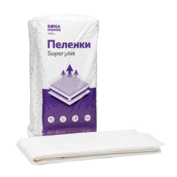 Пеленки Бона Менте (Bona Mente!) впитыв. Super Plus 60х90см №5