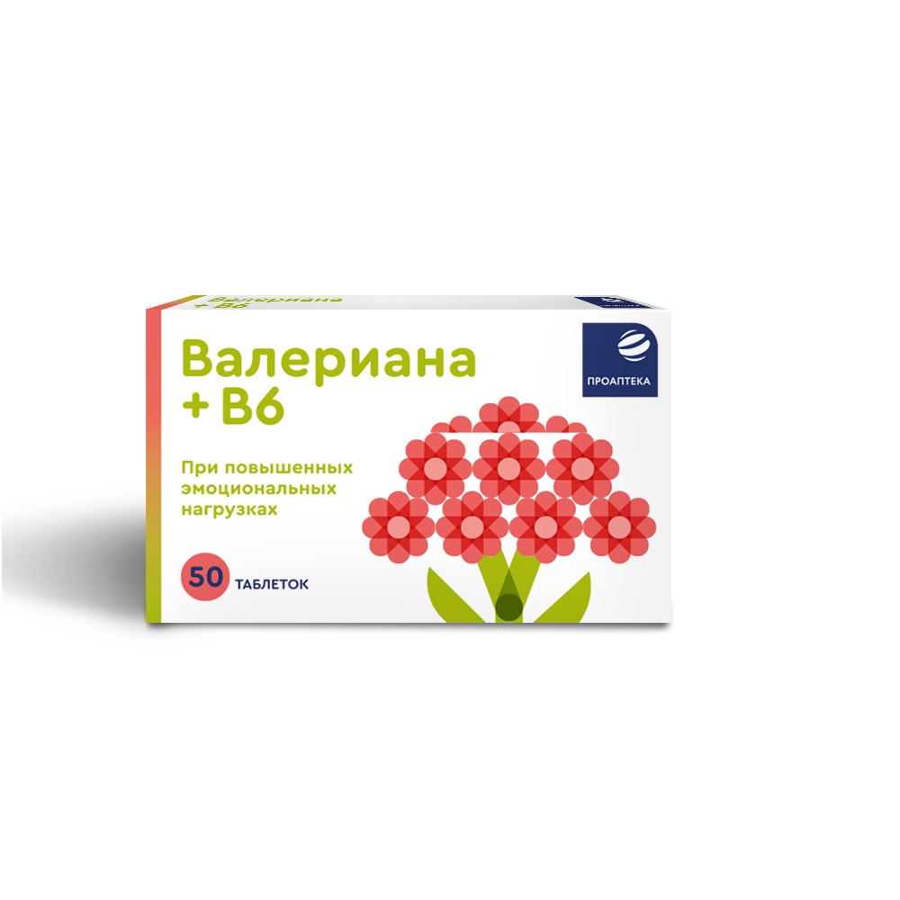 Проаптека Валериана+В6 таб. 94мг №50