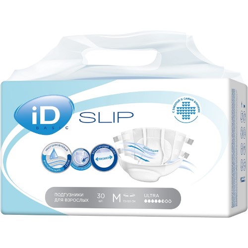 Подгузники для взрослых ID Slip Basic Ultra M №30 картинка № 2