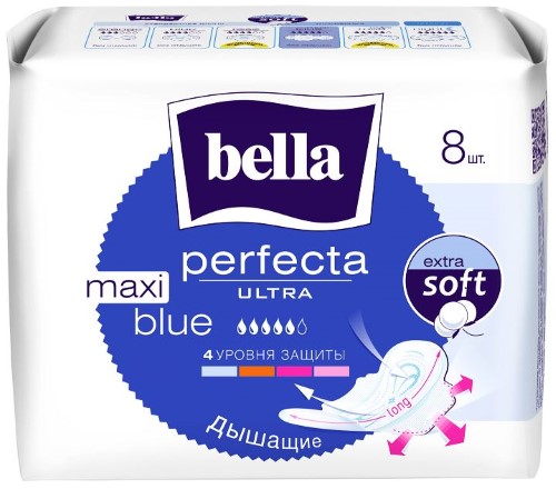 Прокладки гигиенические Белла (BELLA) PERFECTA Blue Ultra Maxi Extra Soft №8