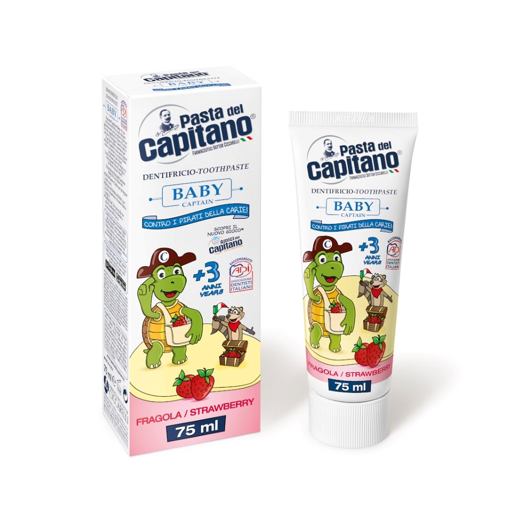 Зубная паста Pasta Del Capitano клубника дет. (3+) 75мл (туба)