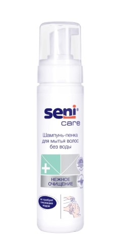 Шампунь-пенка Сени (SENI) CARE д/мытья волос б/воды 200мл