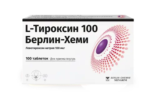 L-тироксин 100 Берлин-Хеми таб. 100мкг №100