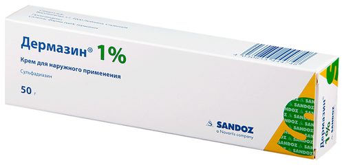 Дермазин туба(крем д/наружн. прим.) 1% 50г №1