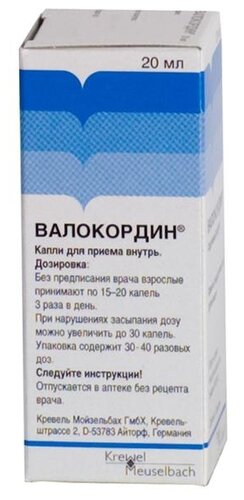 Валокордин фл.-кап.(капли д/приема внутрь) 20мл