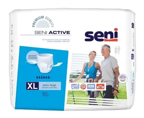 Подгузники-трусики для взрослых SENI ACTIVE Extra Large №10