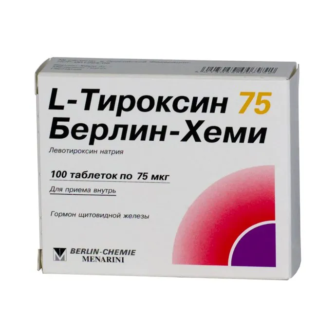 L-тироксин 75 Берлин-Хеми таб. 75мкг №100 картинка № 3