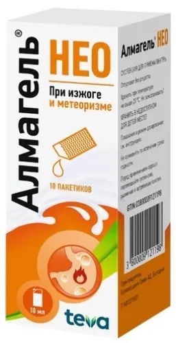 Алмагель Нео пак.(сусп. орал.) 10мл №10