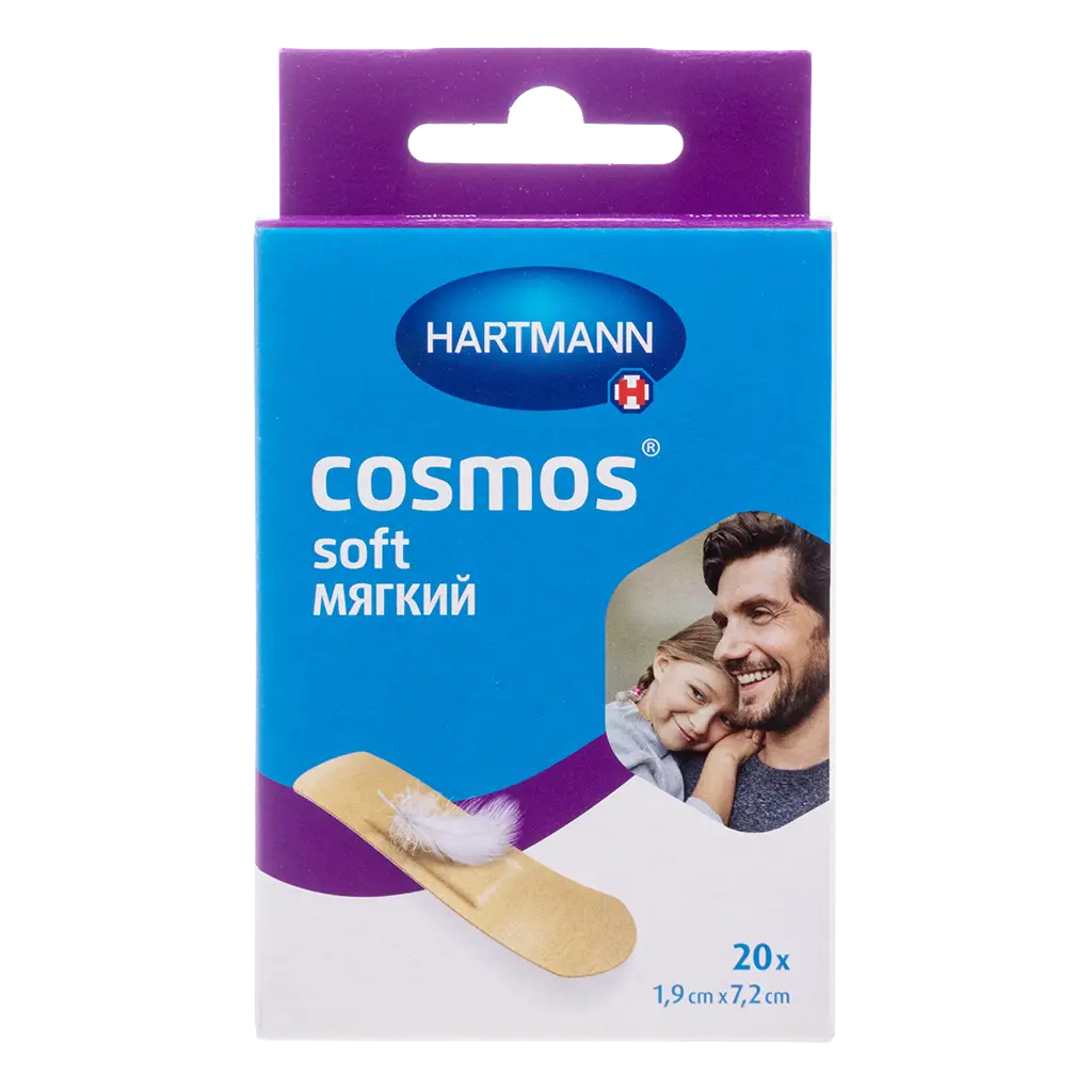 Лейкопластырь COSMOS Soft мягкий 1,9 x 7,2см №20