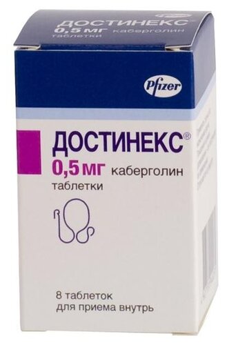 Достинекс таб. 500мкг №2