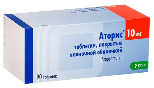 Аторис таб. п/пл. об. 10мг №90