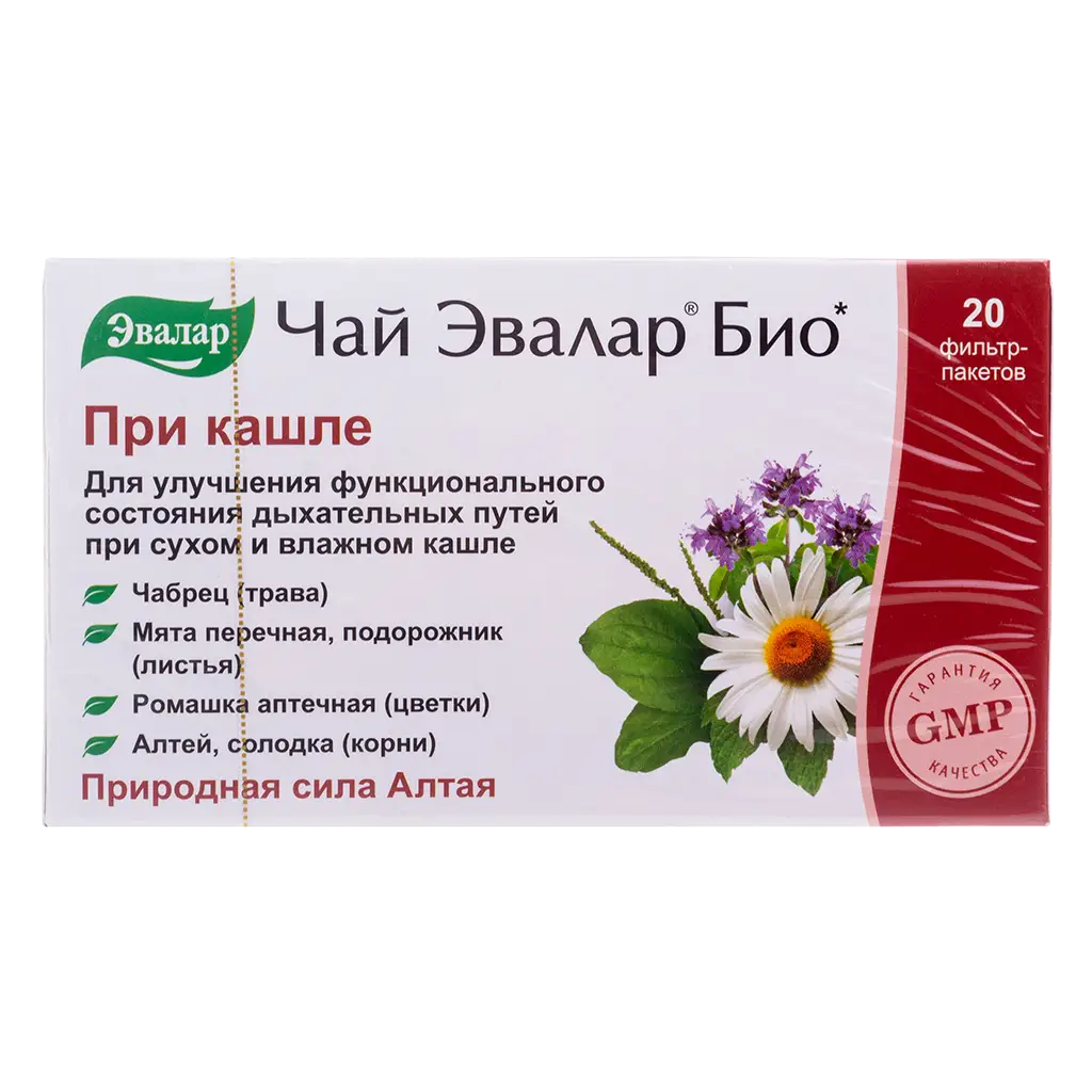 Фиточай ЭВАЛАР БИО При кашле пак.-фильтр 1,2г №20 картинка № 2