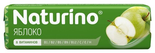 Натурино пастилки 4,2г (ролл 33,5/36,4г) (с витаминами и соком Яблока) (пастилки 8шт.)