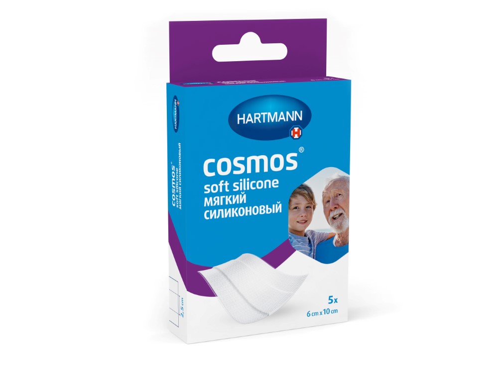 Лейкопластырь COSMOS Soft мягкий силик. н/стер. 6х10см №5 картинка № 2