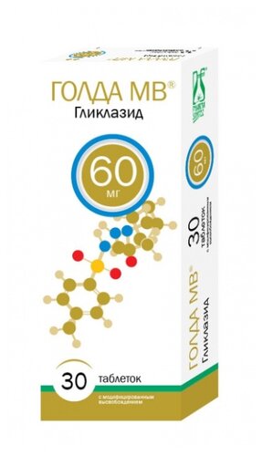 Голда МВ таб. модиф. высв. 60мг №30