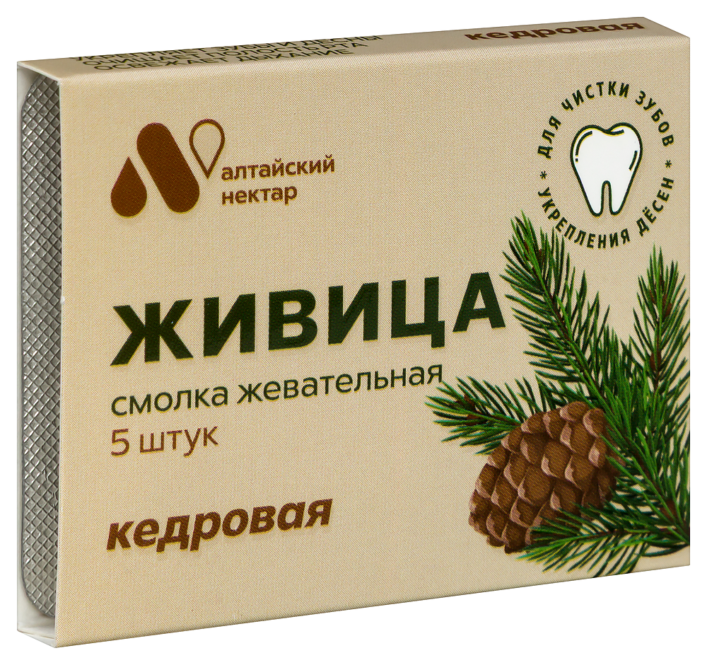 Жевательная резинка ЖИВИЦА ТАЕЖНАЯ Смолка кедр №5 картинка № 2
