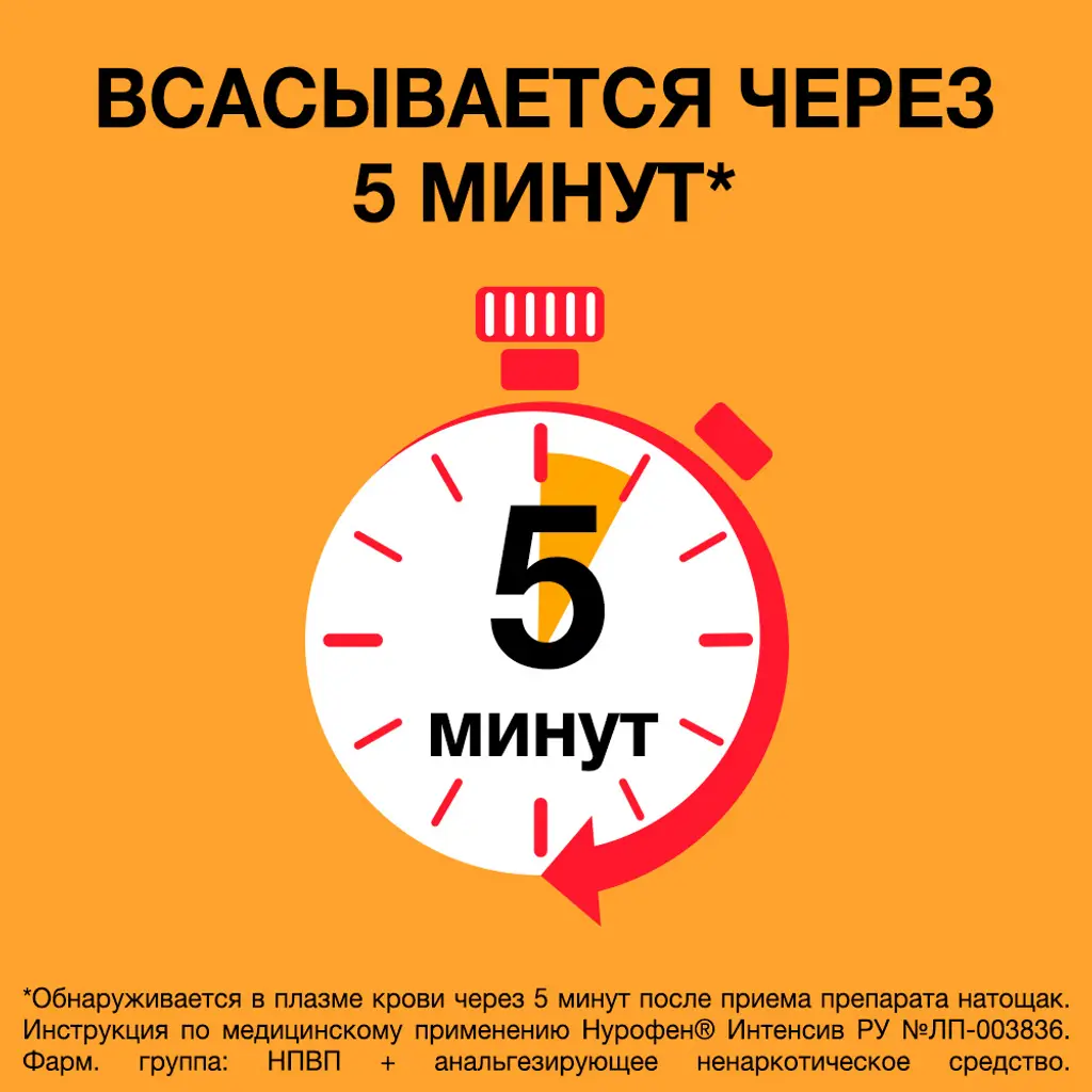 Нурофен Интенсив таб. п.пл./об 200мг + 500мг №12 картинка № 4