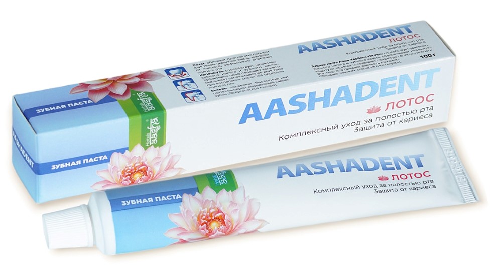 Зубная паста AASHA HERBALS Лотос 100г