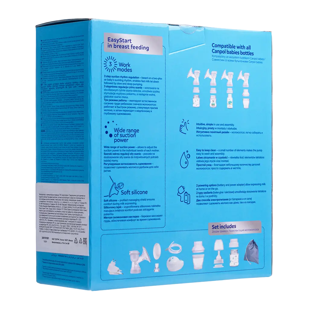 Молокоотсос CANPOL BABIES электрический EasyStart (арт. 12/201) картинка № 3