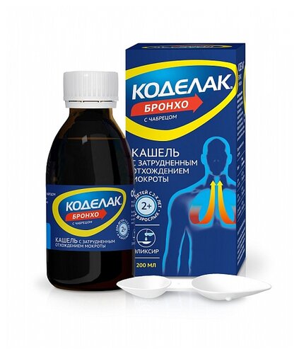Коделак Бронхо с чабрецом фл.(сироп) 200мл + мерн. ложка