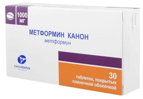 Метформин-Канон таб. п/пл. об. 1000мг №60 (банка)