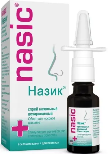 Назик фл.(спрей назальн.) 0,1мг + 5мг/доза 10мл