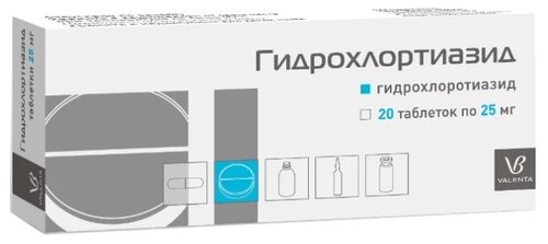 Гидрохлортиазид таб. 25мг №20