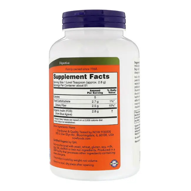 Нау Фудс (Now Foods) Инулин-Пребиотик пор. 227г картинка № 2