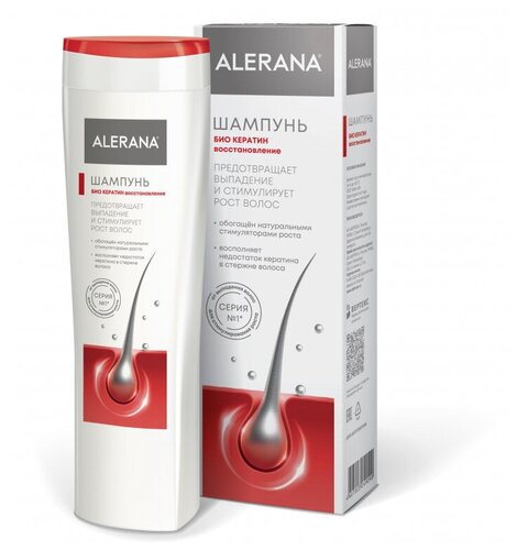 Алерана шампунь "Био Кератин" восстановление 250мл