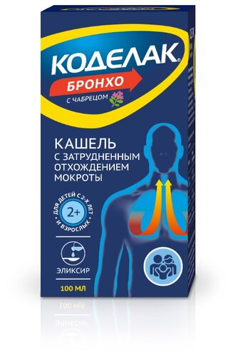 Коделак Бронхо с чабрецом фл.(сироп) 100мл + мерн. ложка