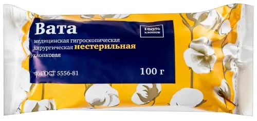 Вата хирург. н/стер. 100г