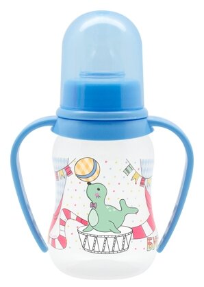 Бутылочка детская LUBBY "Я люблю" с силикон. соской малый поток 250мл (арт. 12021)