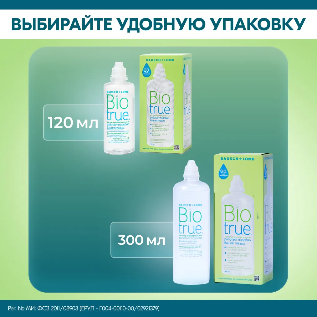 Раствор для контактных линз BIOTRUE Универсал 300мл + контейнер картинка № 14