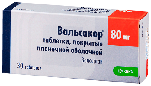 Вальсакор таб. п/пл. об. 80мг №90