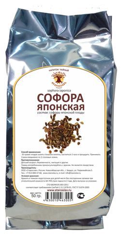 Чайный напиток ЛЕКРАСЭТ "Дары природы" Софоры японской плоды пак. 50г