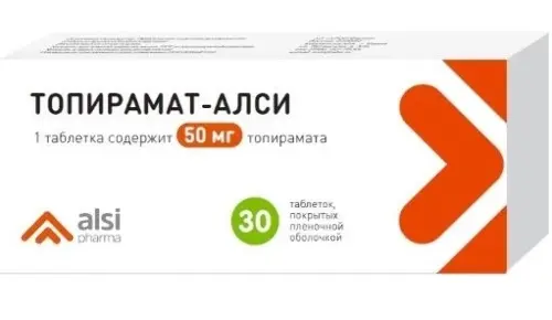 Топирамат-АЛСИ таб. п/пл. об. 50мг №30
